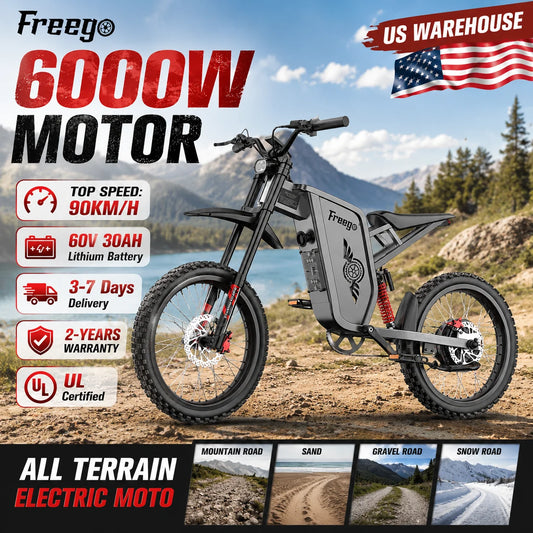 Freego X2Pro Electric Dirt Bike 6000W Peak Battery
