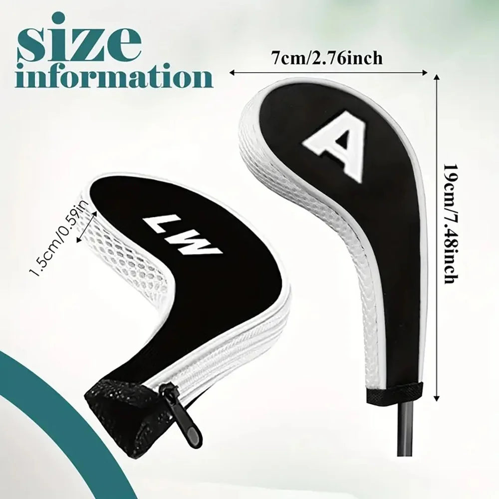 Protective Golf Club Covers 12-Piece Neoprene Driver Head Covers