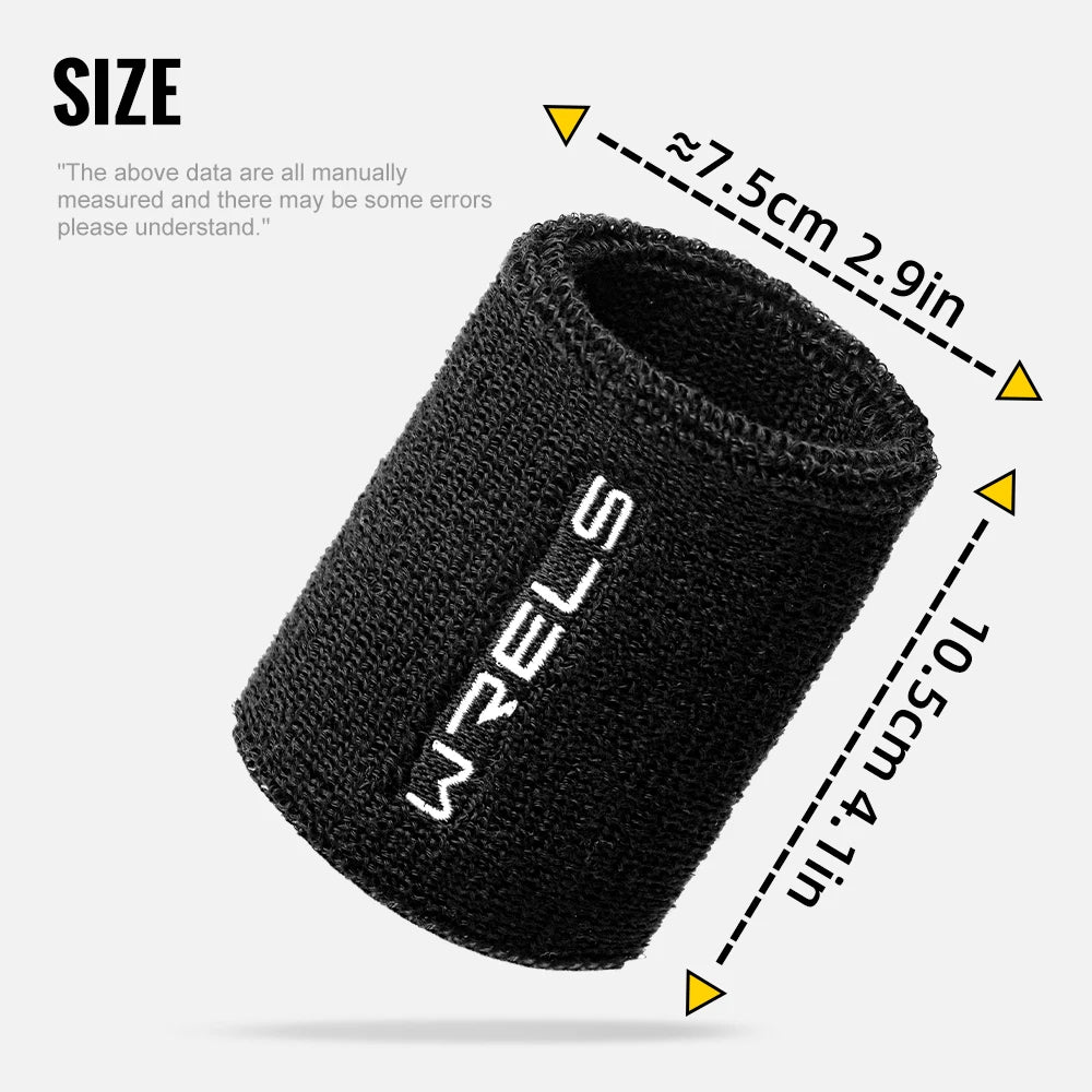 WRELS Wristbands Terry Cloth Moisture Wicking Sport Sweatbands