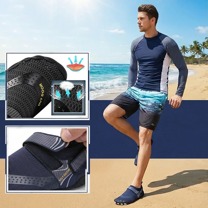 Men's Water Shoes Quick Dry Non Slip Five Finger Sneakers