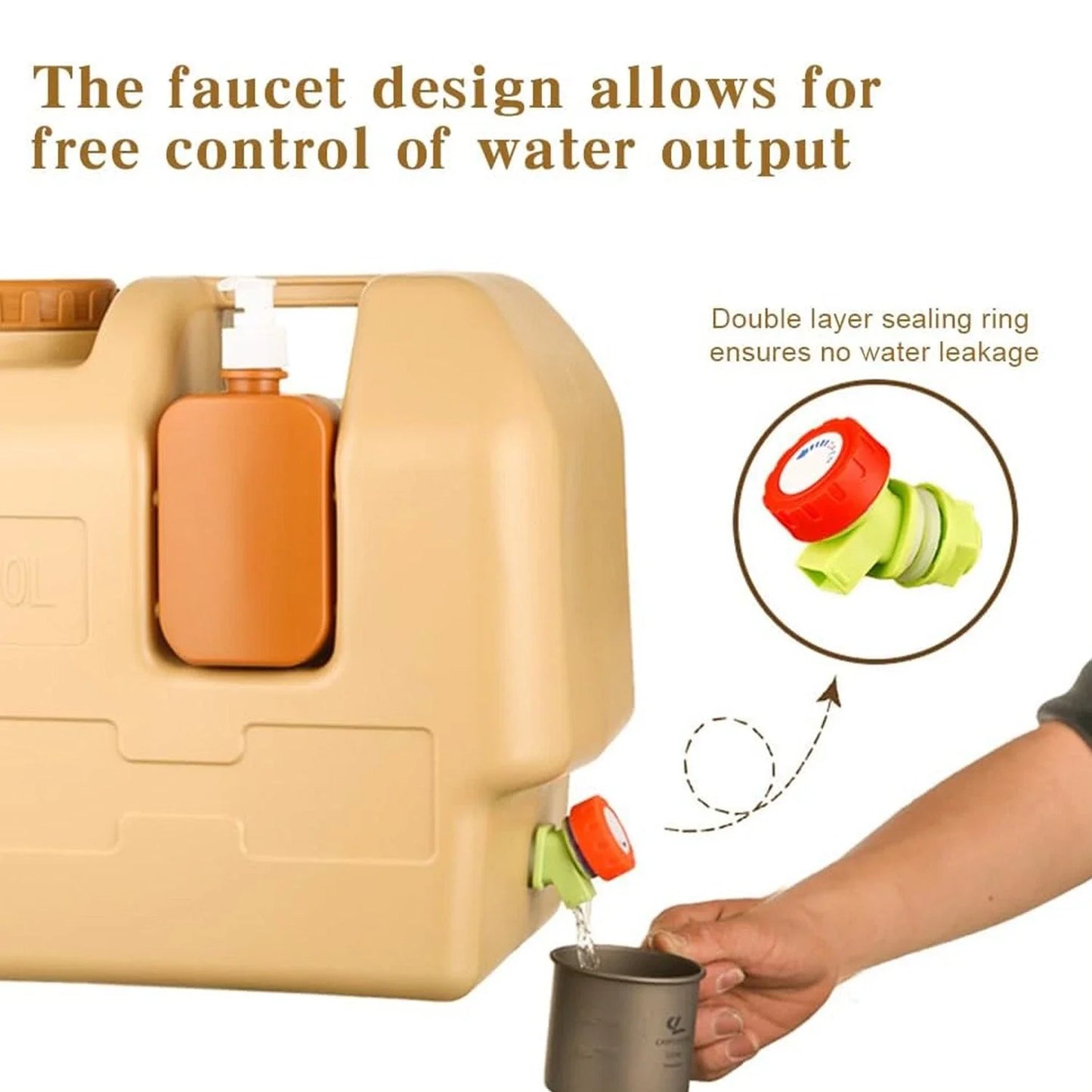 Emergency Water Bag With Spigot For Outdoor Camping