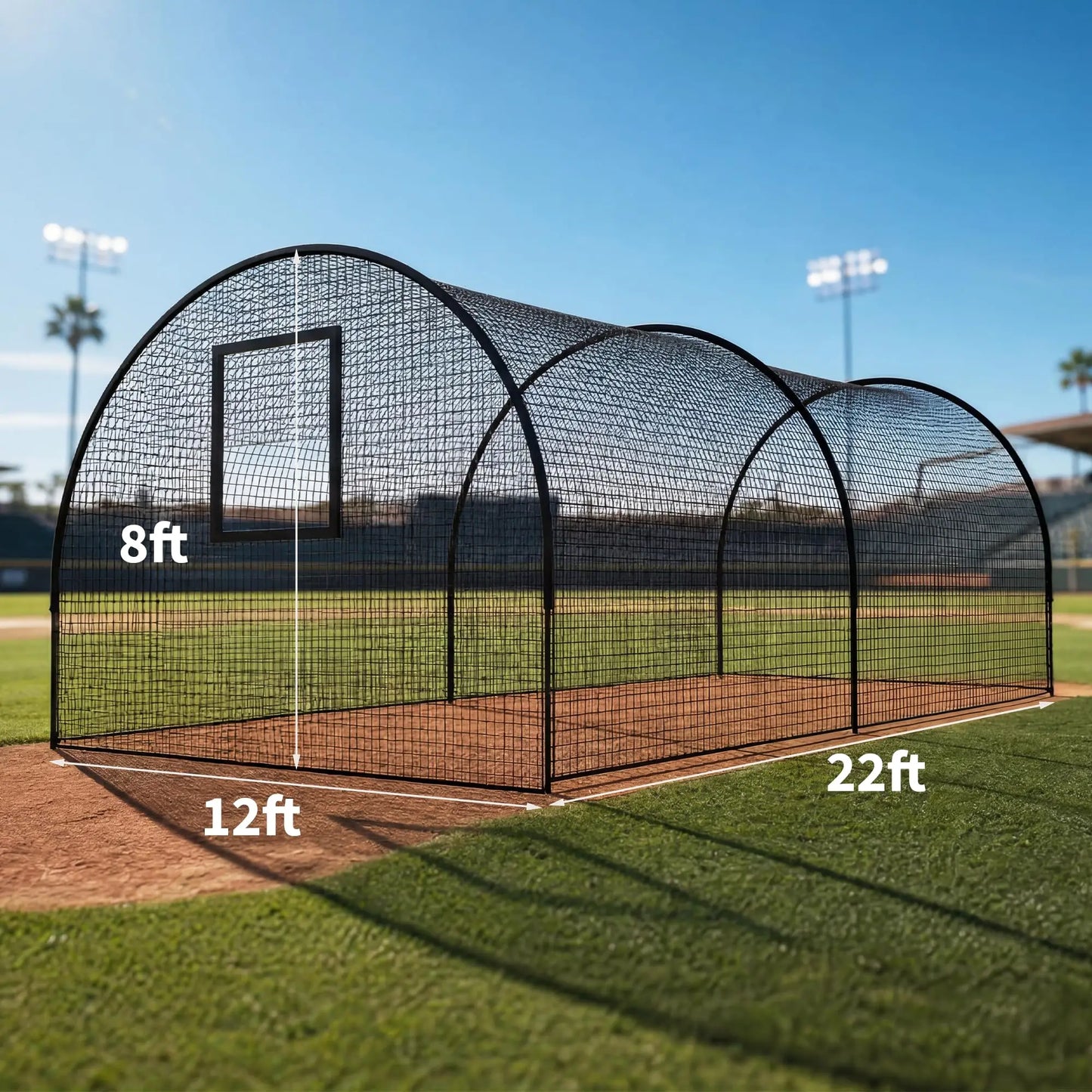 HiMISS Baseball Batting Cage With Frame And Net