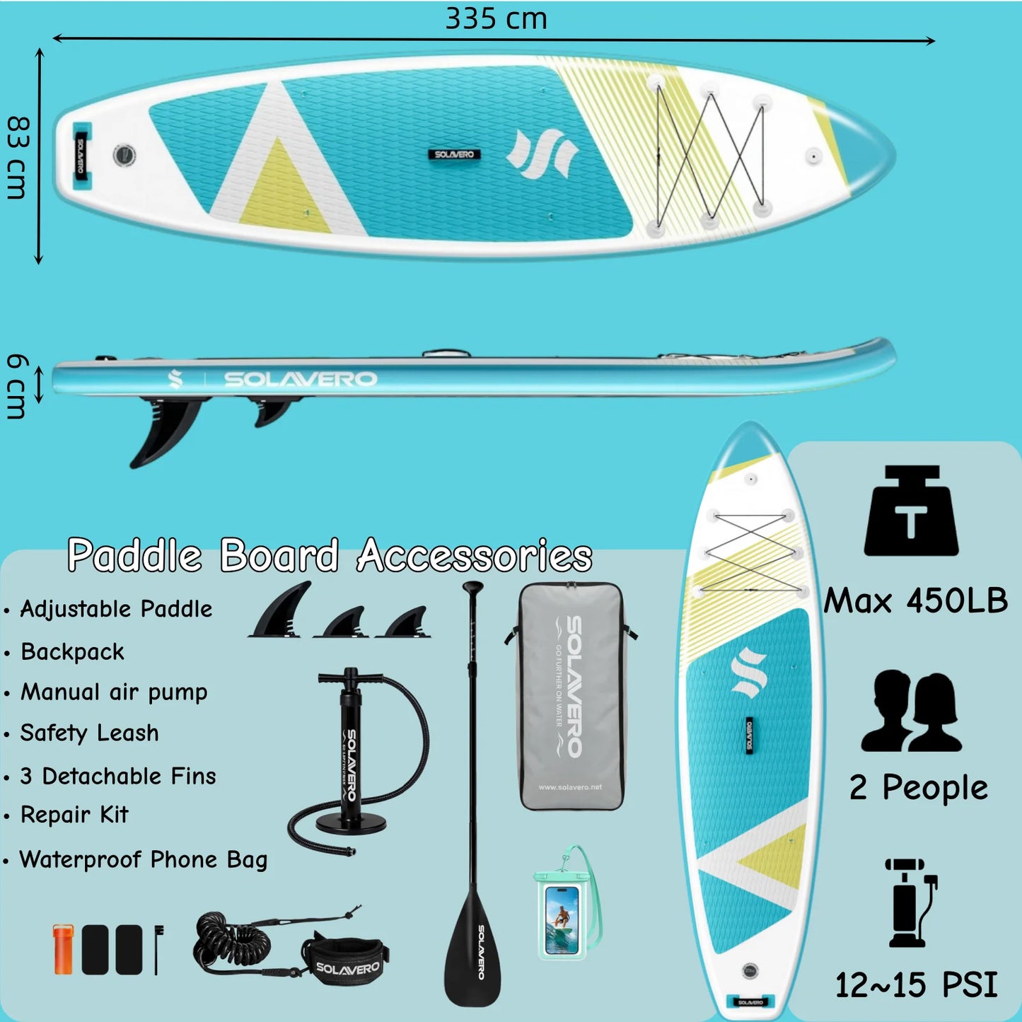 Inflatable Stand Up Paddle Board With Premium Accessories