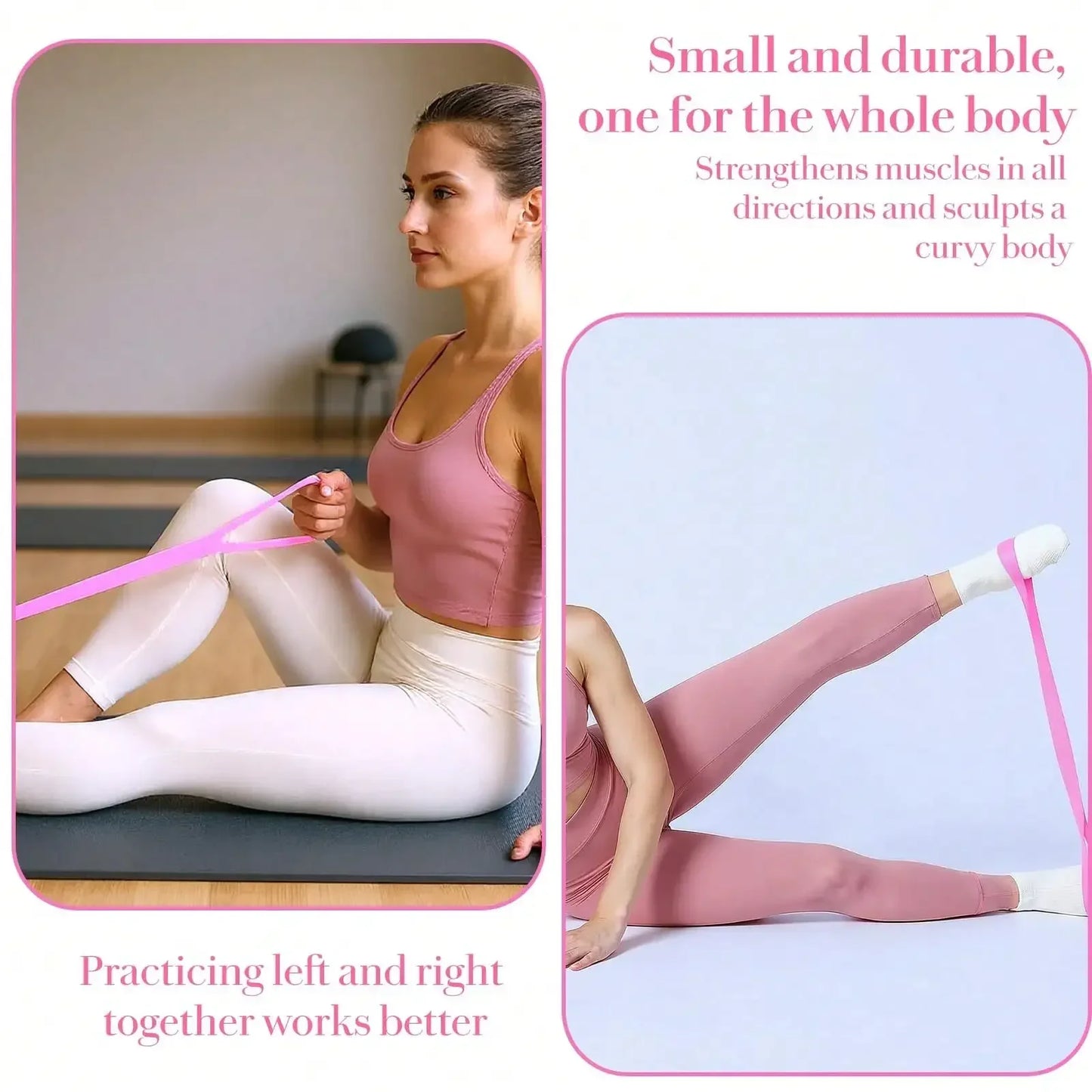 3pc Figure 8 Resistance Band Set for Shoulders and Chest