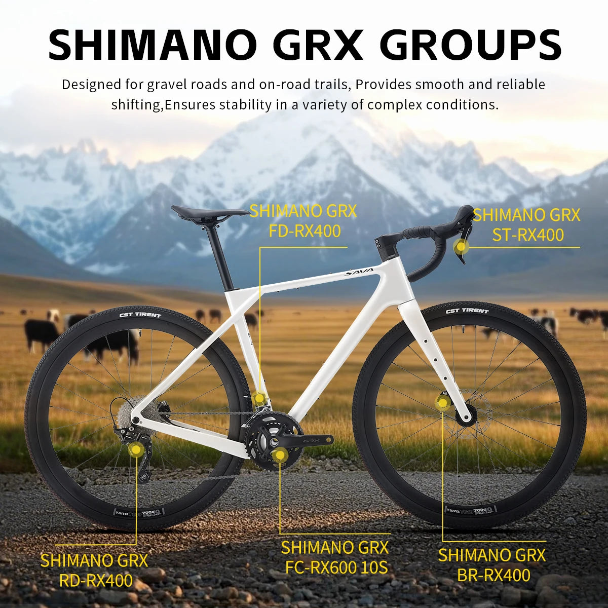 SAVA Gelaro Gravel Bike With GRX Gearset