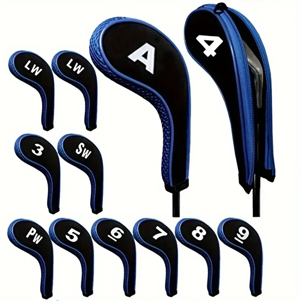Protective Golf Club Covers 12-Piece Neoprene Driver Head Covers