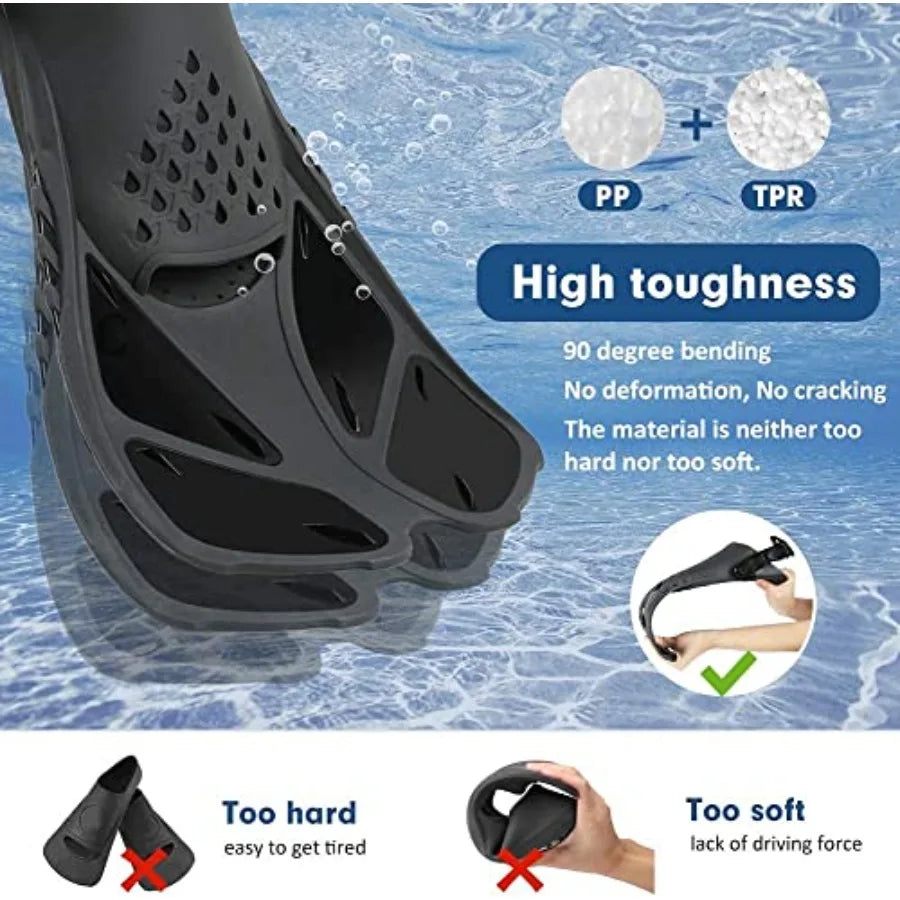Swim Fins Set For Snorkeling And Diving