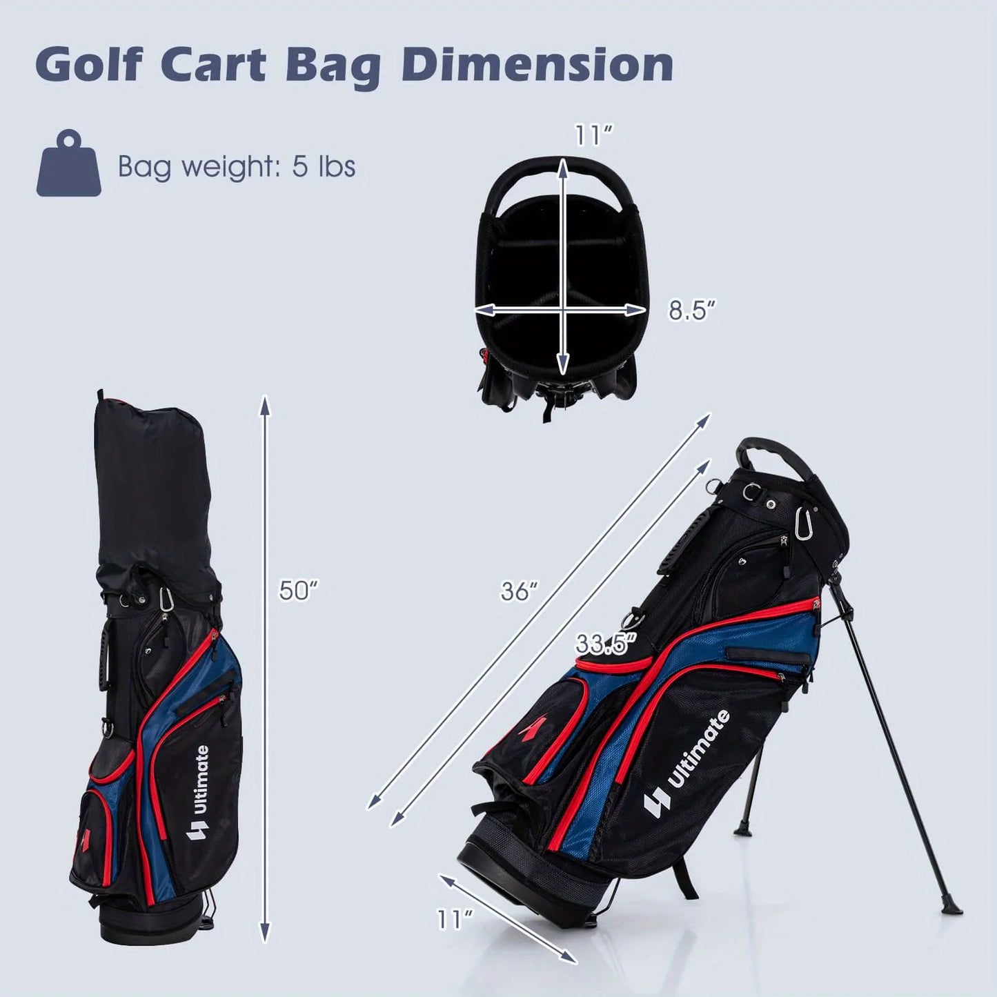 Goplus Men's Complete Golf Club Set With Rain Hood