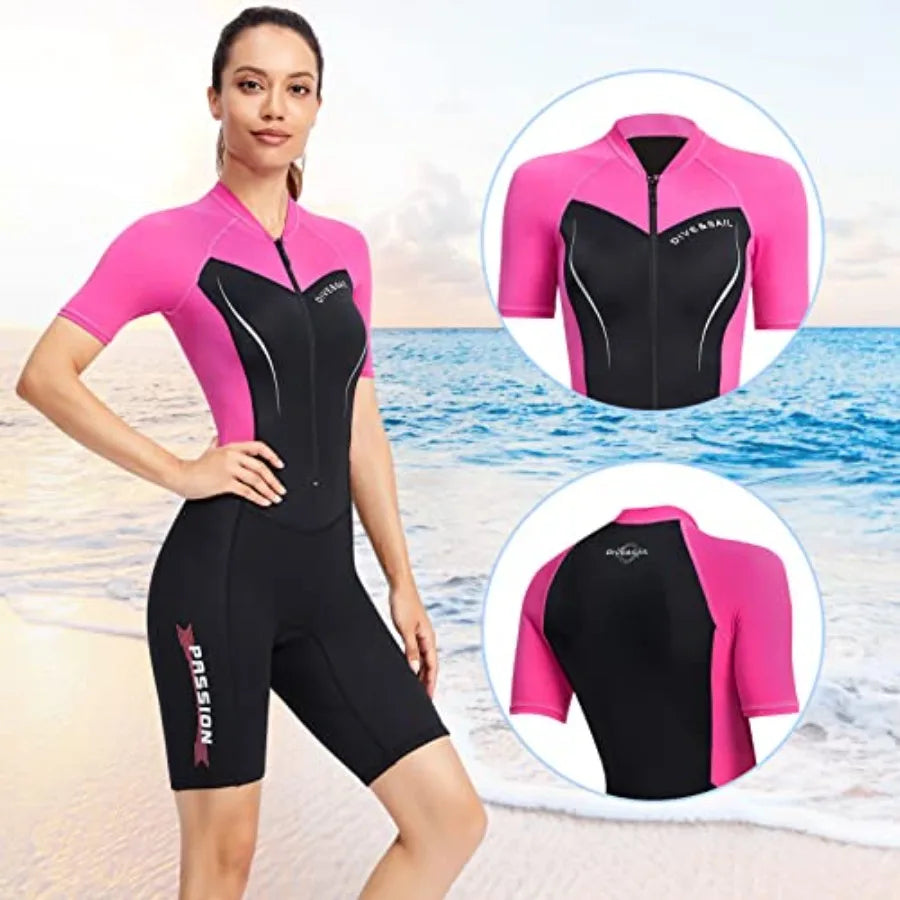 Neoprene Shorty Wetsuit For Snorkeling And Surfing