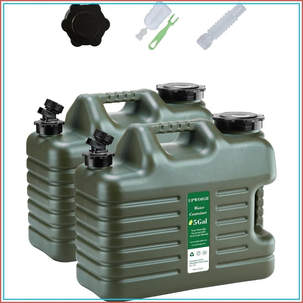 Water Jug Set for Outdoors BPA Free Leakproof 2 Jugs