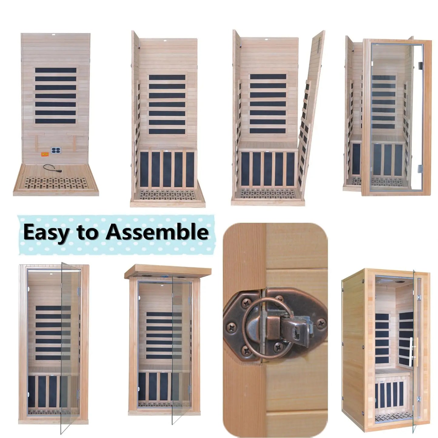 Dynamic Home Infrared Sauna Room For 1 To 2 Persons