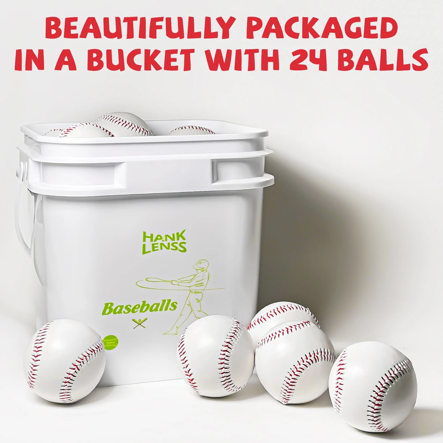 Bucket Of Baseballs 24 Pack Balls For Pitching And Fielding