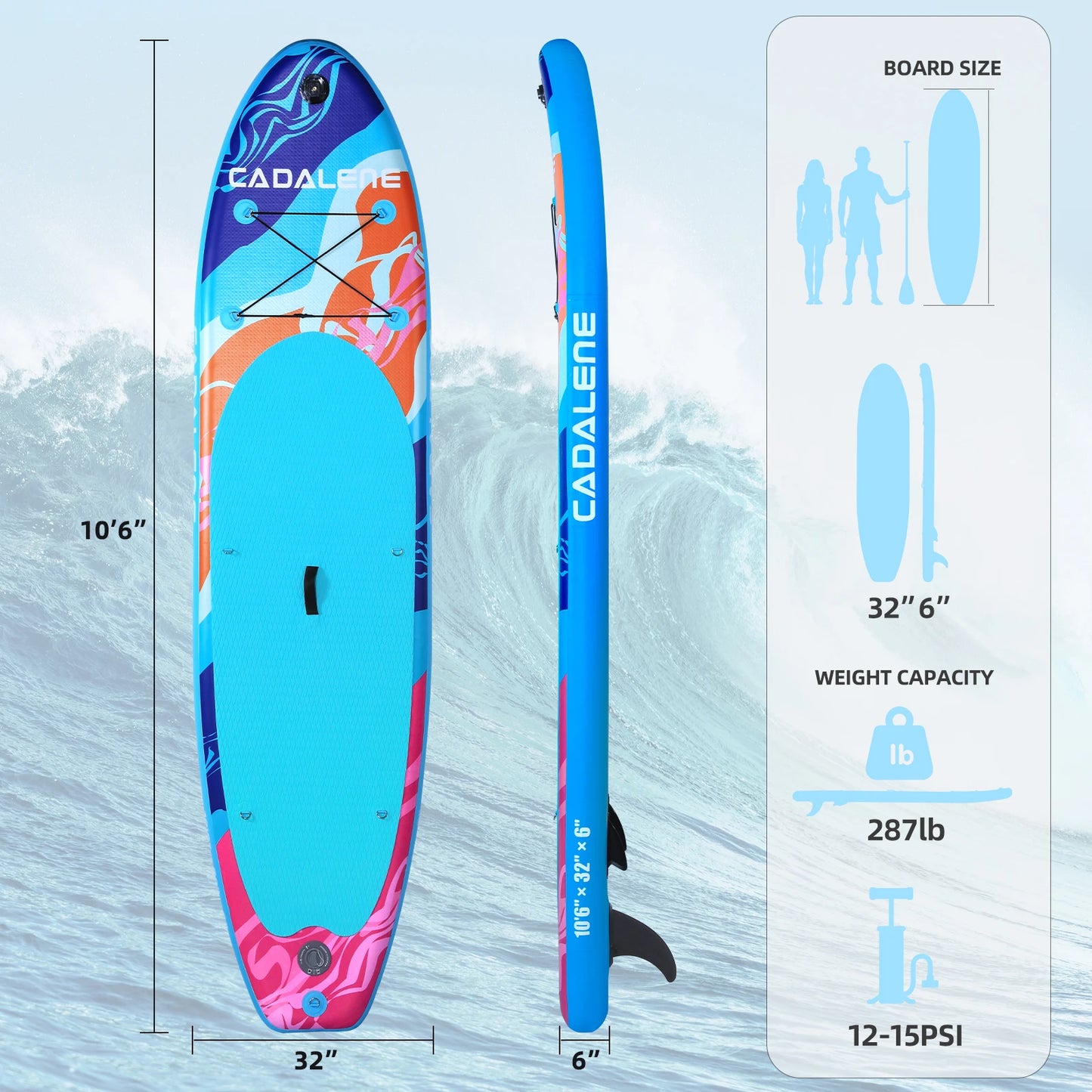 CADALENE Inflatable Stand Up Paddle Board