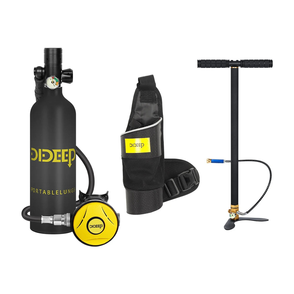 DIDEEP Mini Scuba Tank Set Portable 3000 PSI Underwater Cylinder