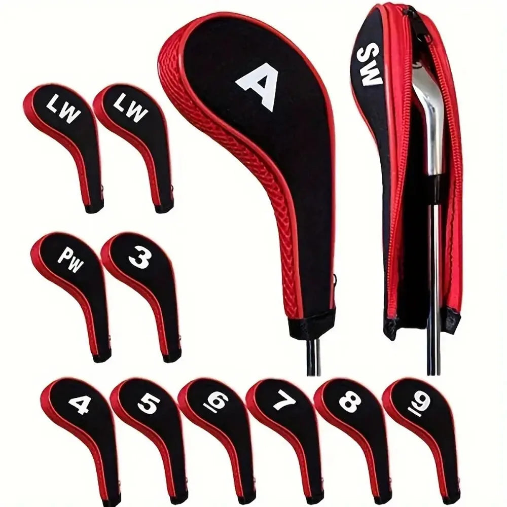 Protective Golf Club Covers 12-Piece Neoprene Driver Head Covers