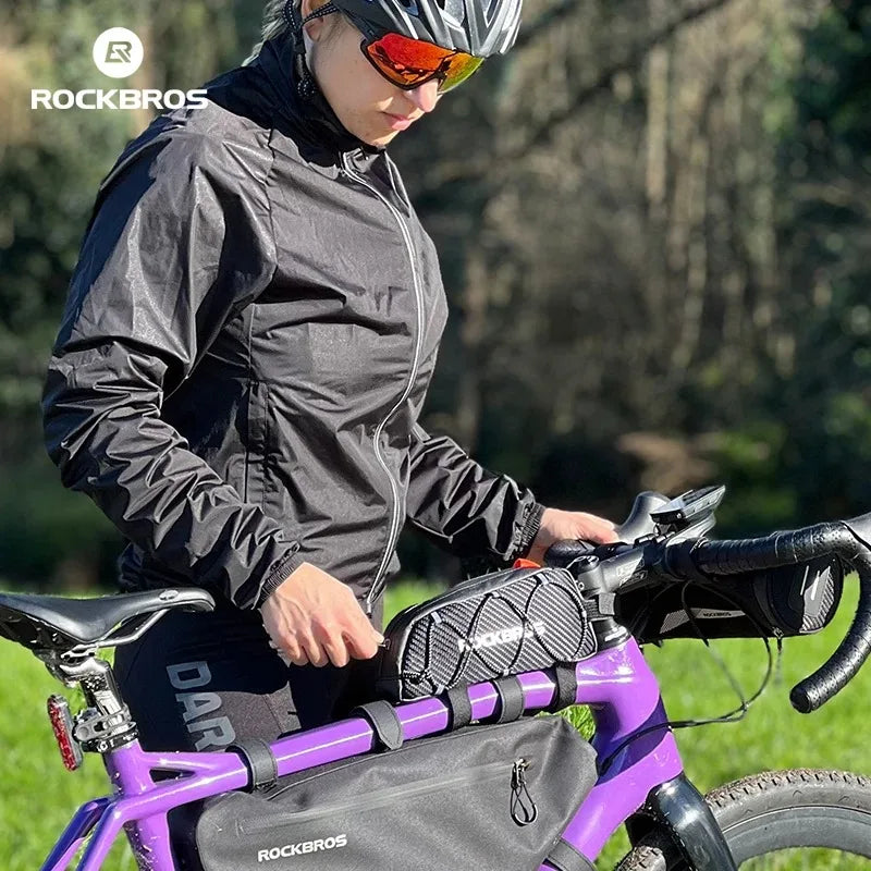 ROCKBROS Waterproof Reflective Front Top Tube Bag