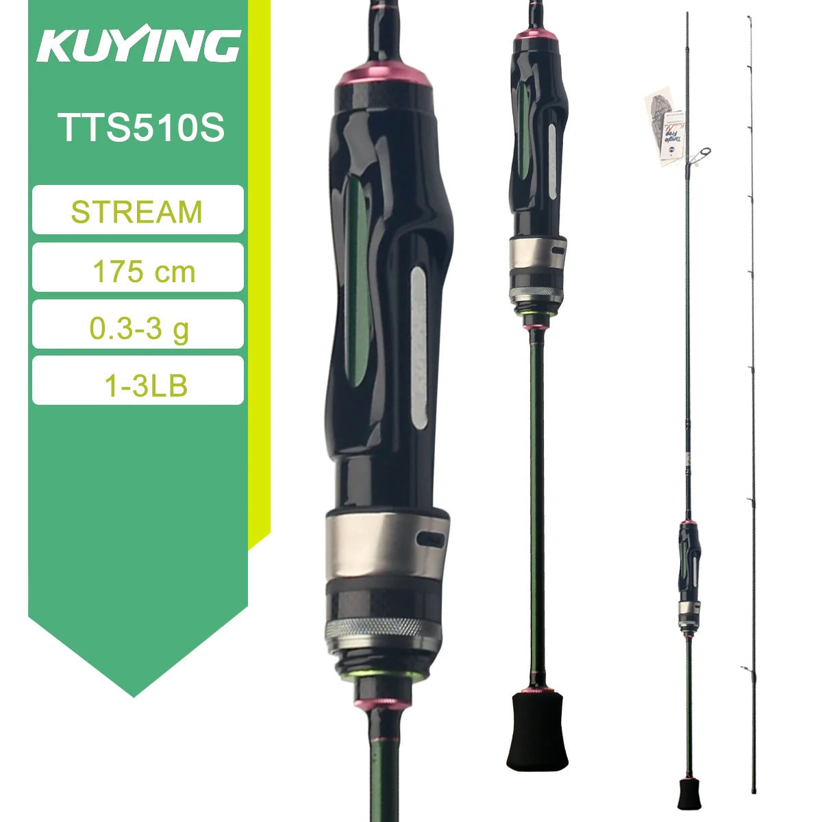 Kuying Teton Carbon Spinning Casting Rod 0.8-8g 1-8lb Fuji Parts Baitcaster