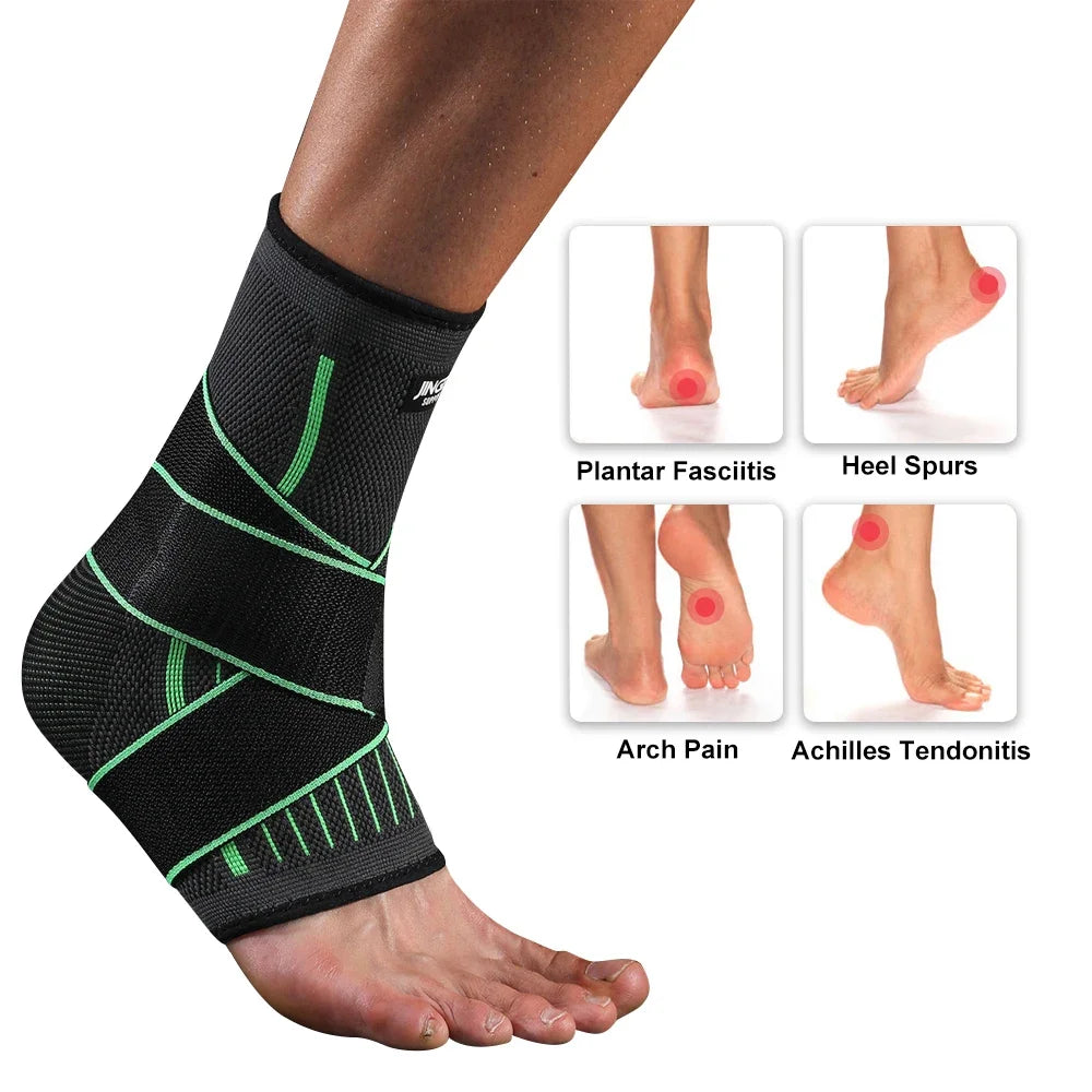STAWIN Ankle Brace Compression Sleeve Adjustable Support Sprained Ankle