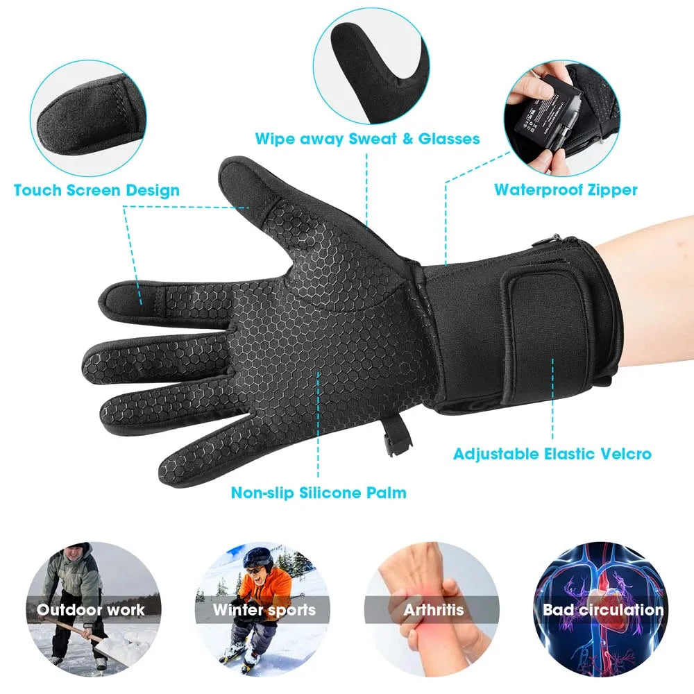 Savior Heat Rechargeable Electric Heated Glove Liners For Men Women