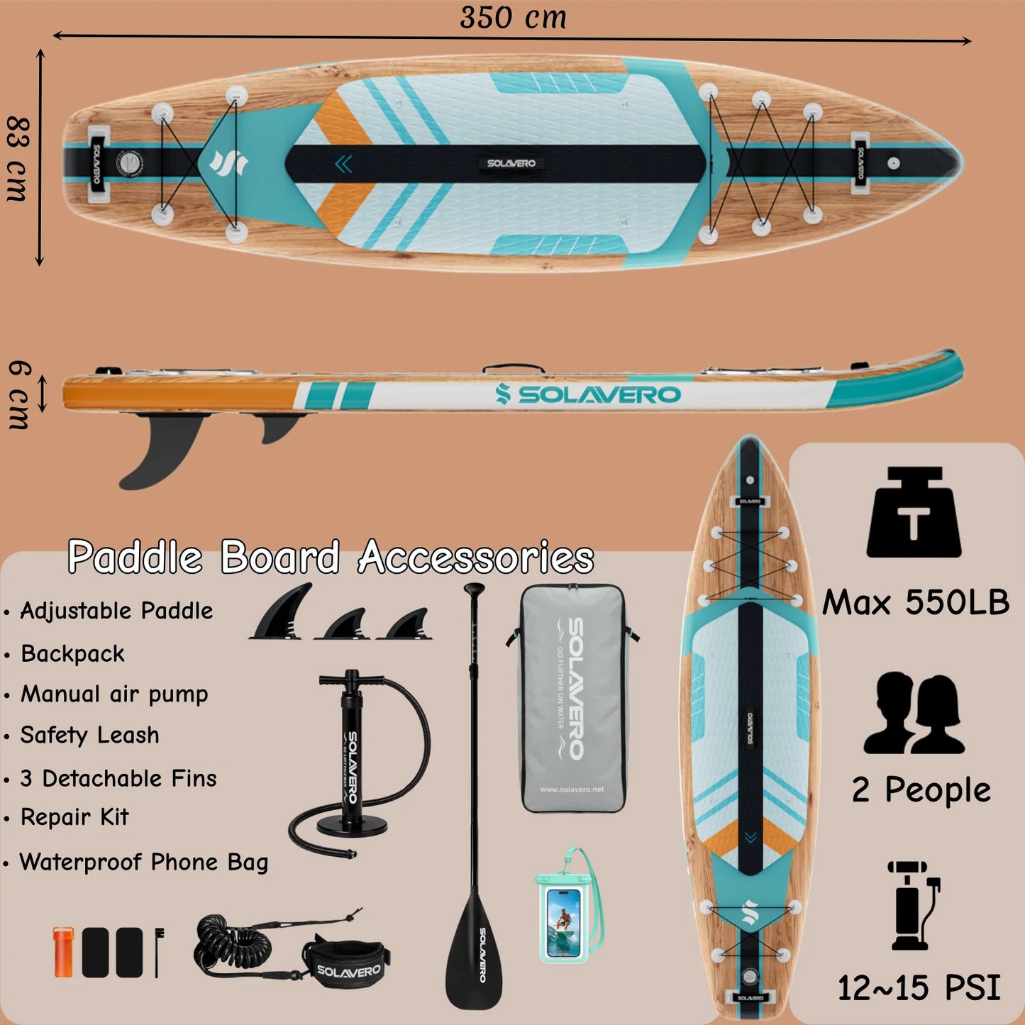 Inflatable Stand Up Paddle Board With Premium Accessories