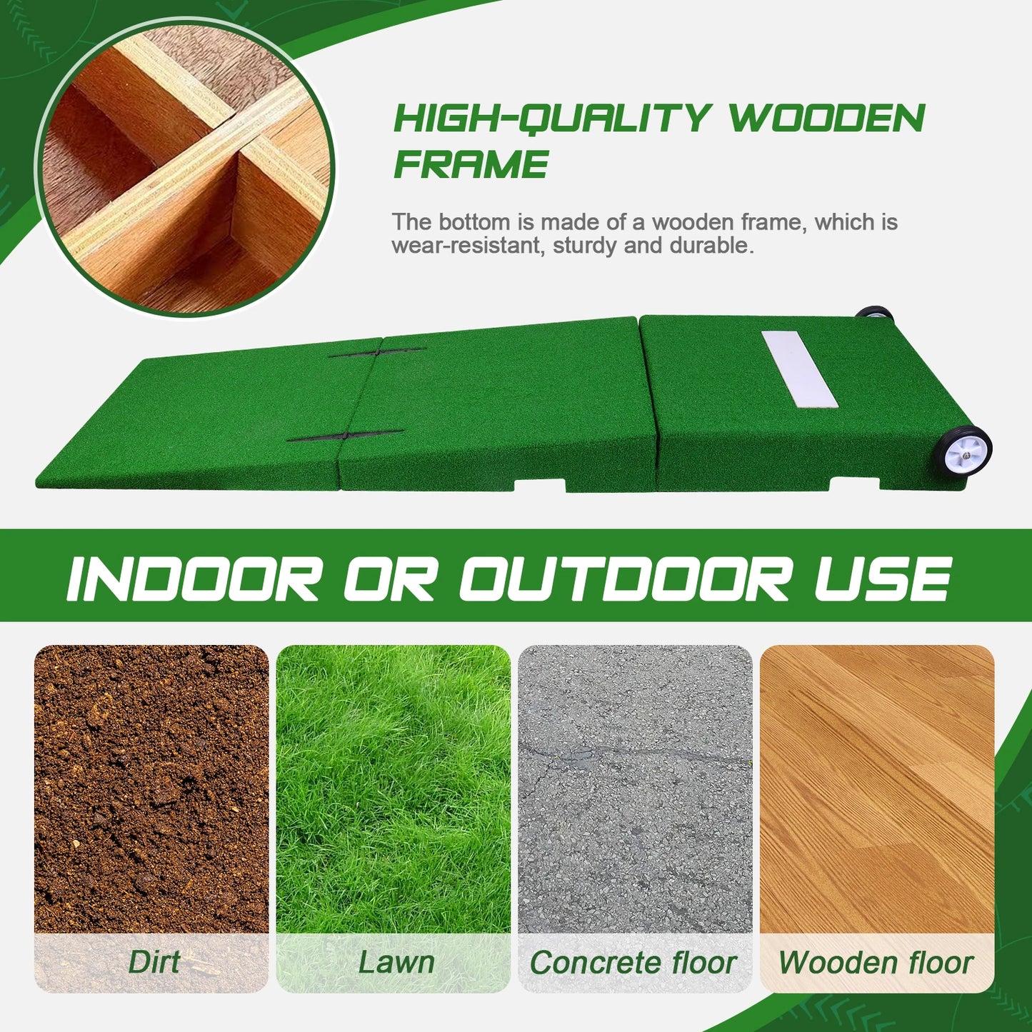 APWIKOGER Portable Baseball Pitching Mound With Wheels
