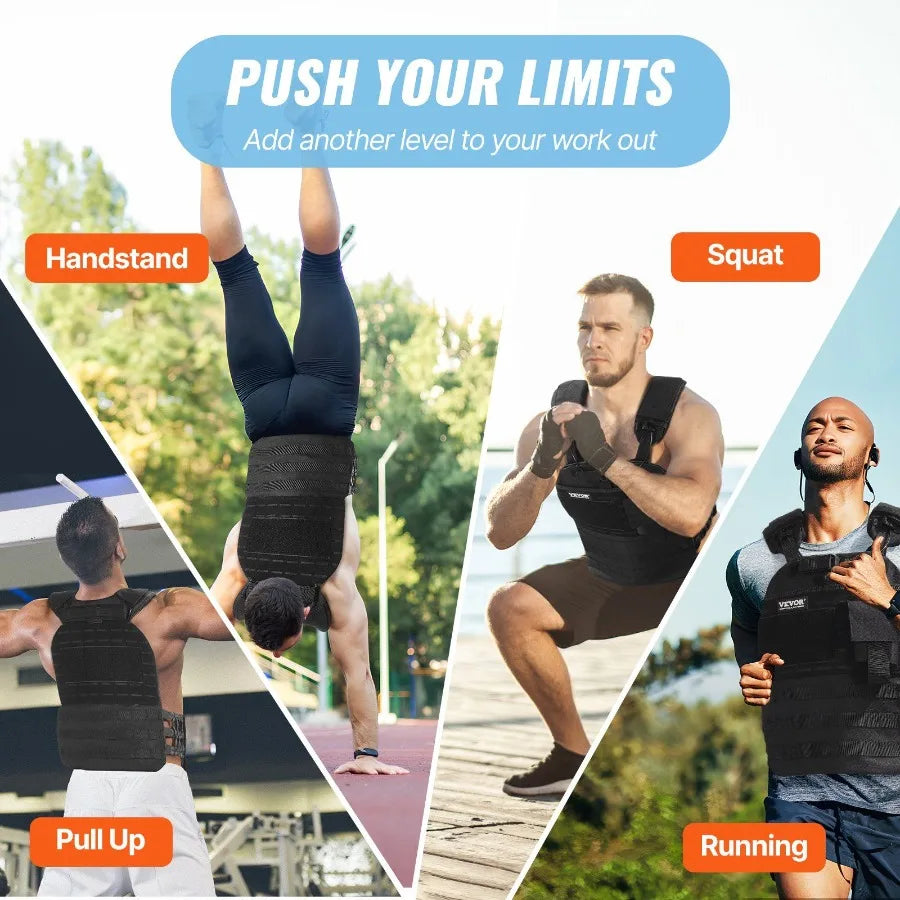 40lb Adjustable Weighted Vest For Fitness Training