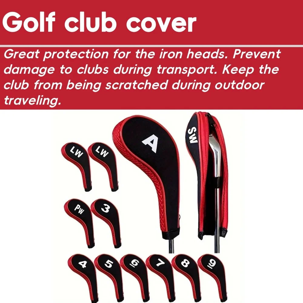 Protective Golf Club Covers 12-Piece Neoprene Driver Head Covers
