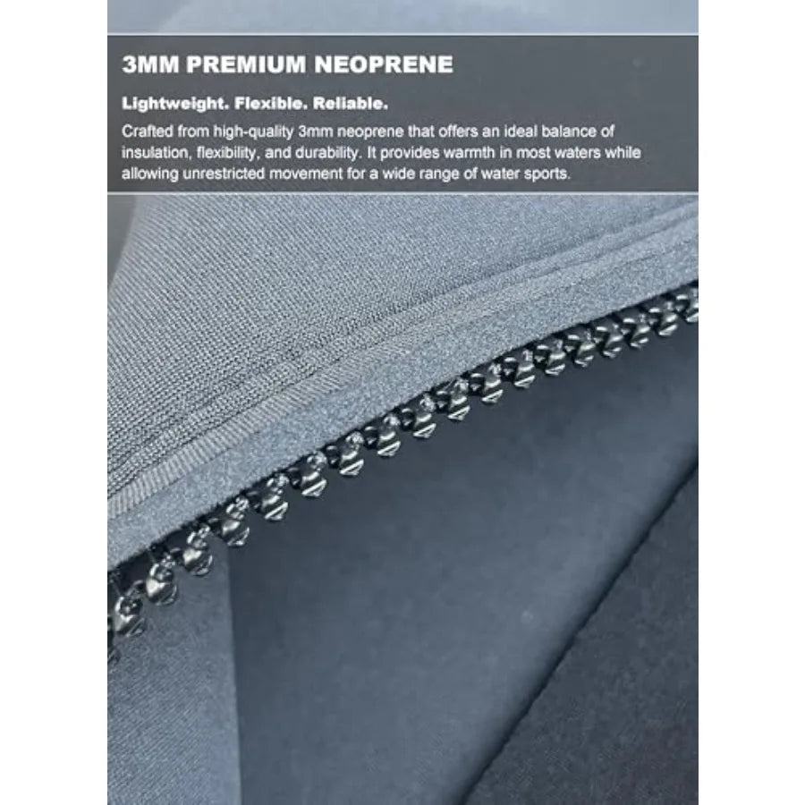 Unisex Front Zip Full Wetsuit Neoprene For Watersports