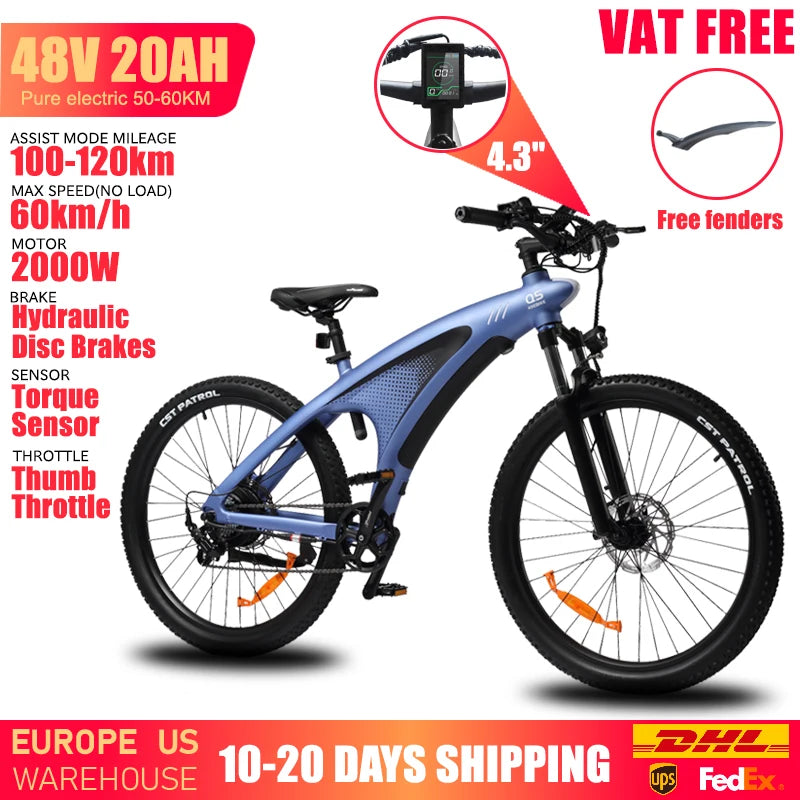 HUANCI Q5 Electric Bike For Adults 1000W 48V 13Ah