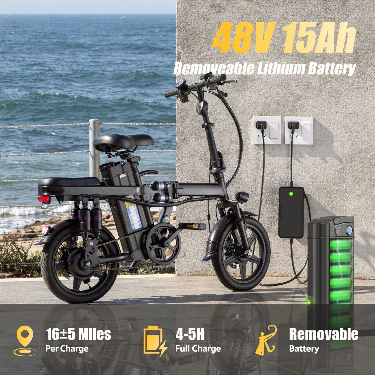 Foldable Electric Bicycle for Adults with 500W Motor
