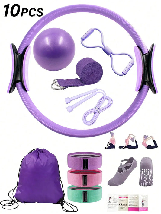 Pilates Yoga Fitness Set For Home Gym And Women Training