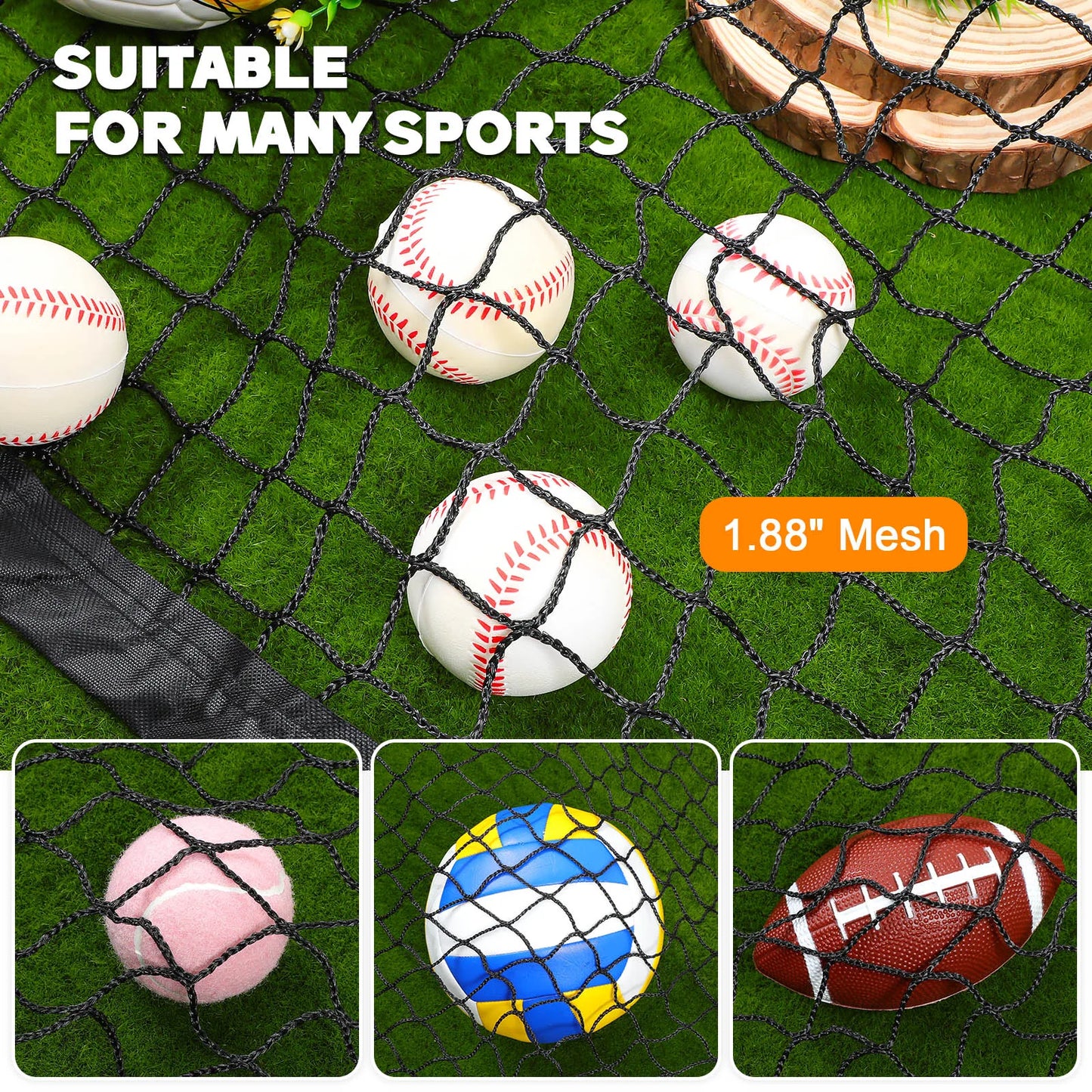 Baseball Batting Cage Net With Frame For Backyard Training