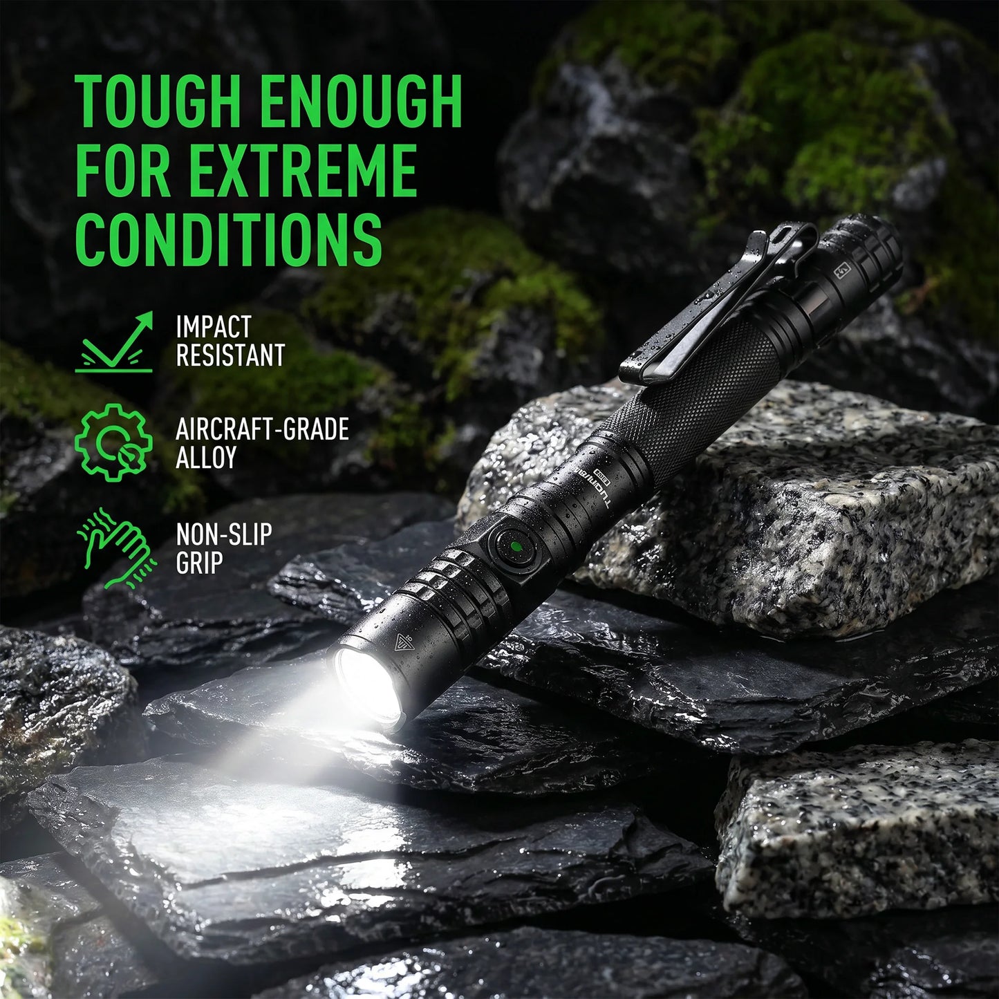 TUOWEE 1200 Lumen EDC Tactical Pen Light With Tail Switch