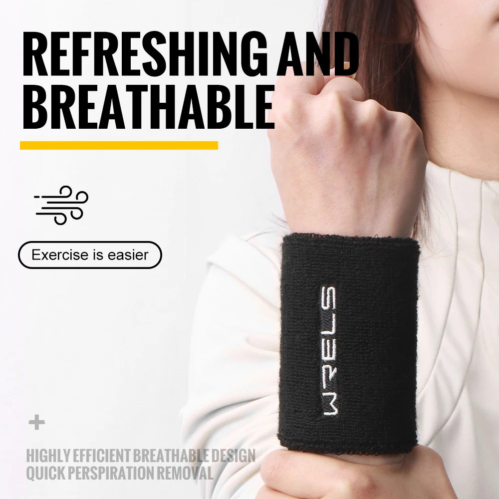 WRELS Wristbands Terry Cloth Moisture Wicking Sport Sweatbands