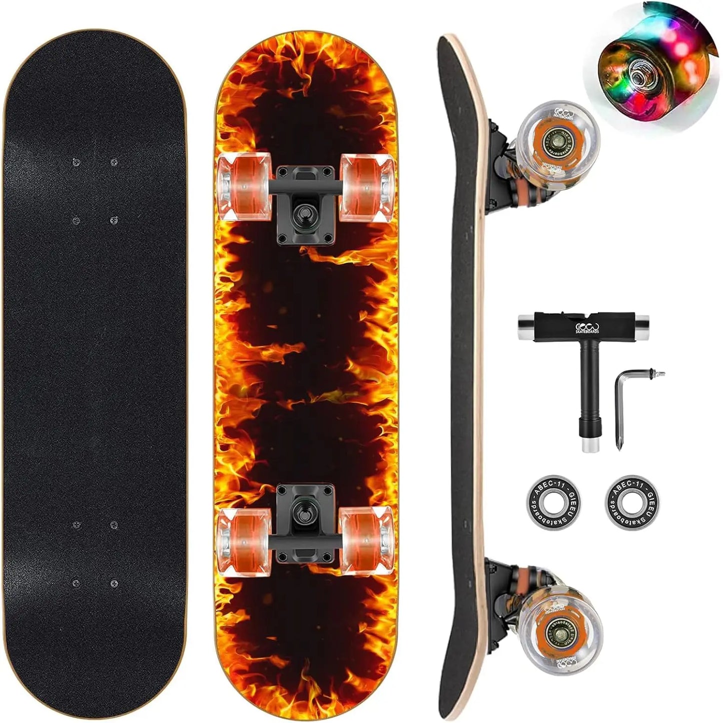 YTYIN Dual Dragon Skateboard Complete Four Wheel