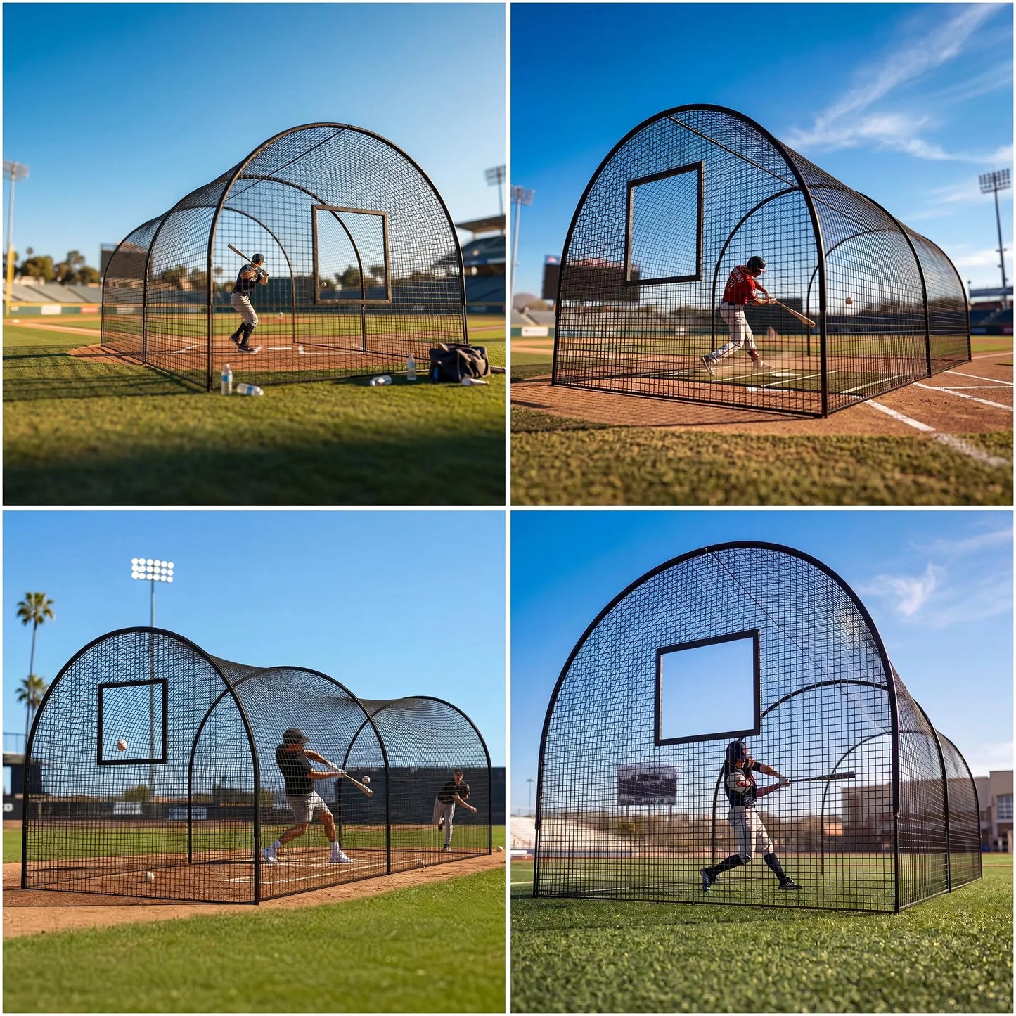 HiMISS Baseball Batting Cage With Frame And Net