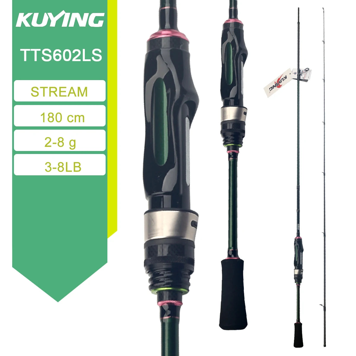 Kuying Teton Carbon Spinning Casting Rod 0.8-8g 1-8lb Fuji Parts Baitcaster