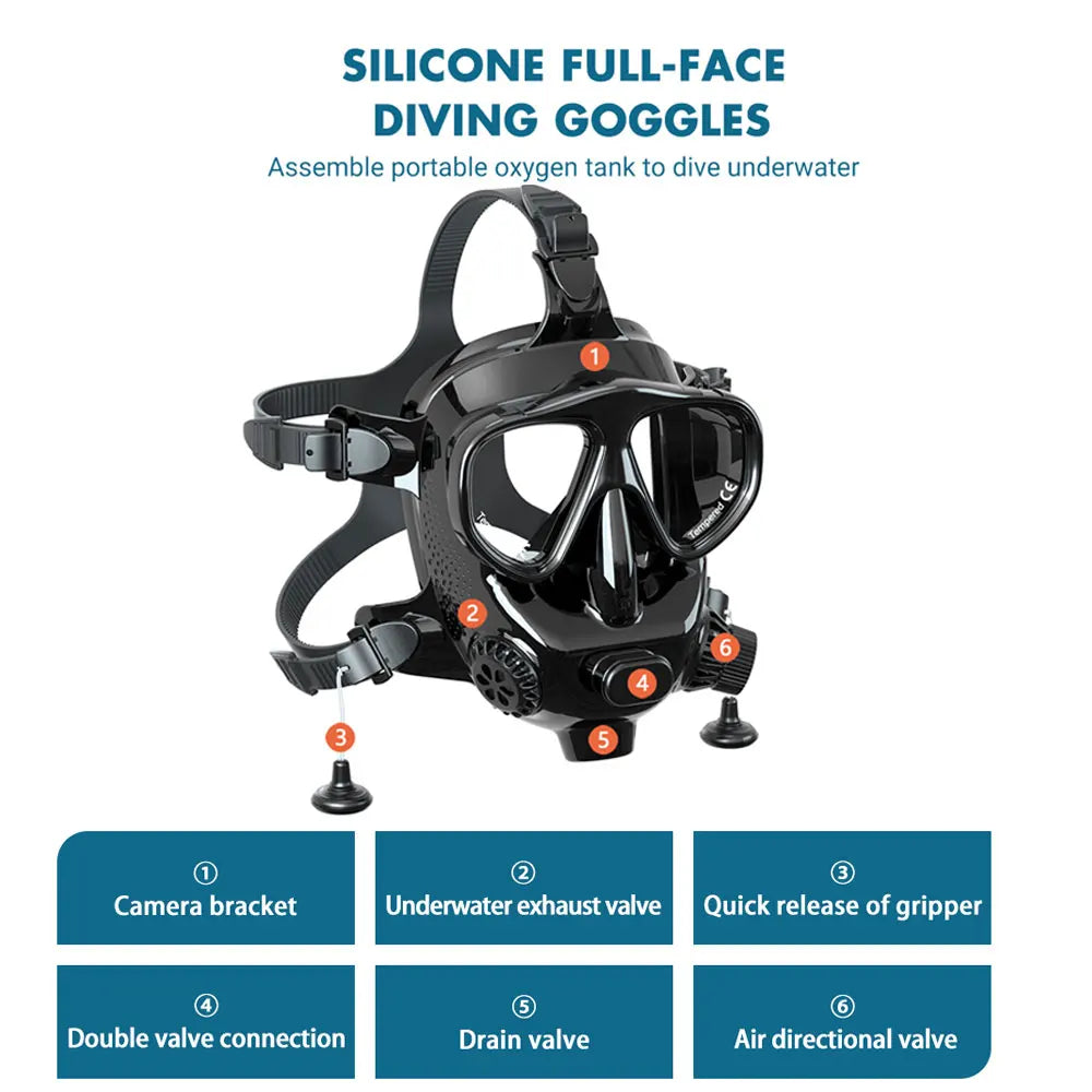 Full Face Dive Mask for Scuba and Snorkeling