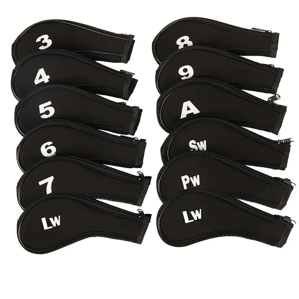 Protective Golf Club Covers 12-Piece Neoprene Driver Head Covers