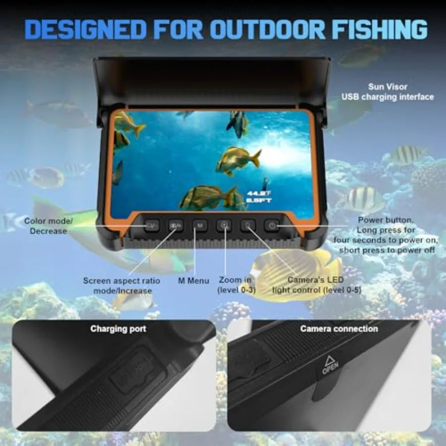 Underwater Fishing Camera With PVC Cable And IR Night Vision For Kayak And Boat