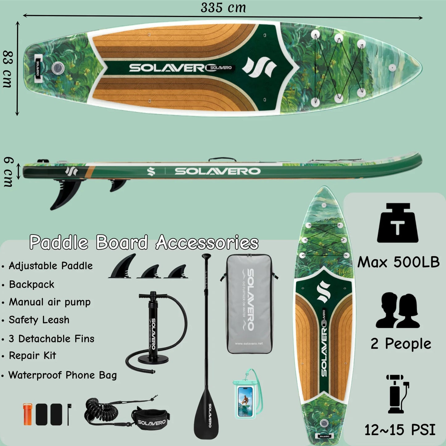 Inflatable Stand Up Paddle Board With Premium Accessories