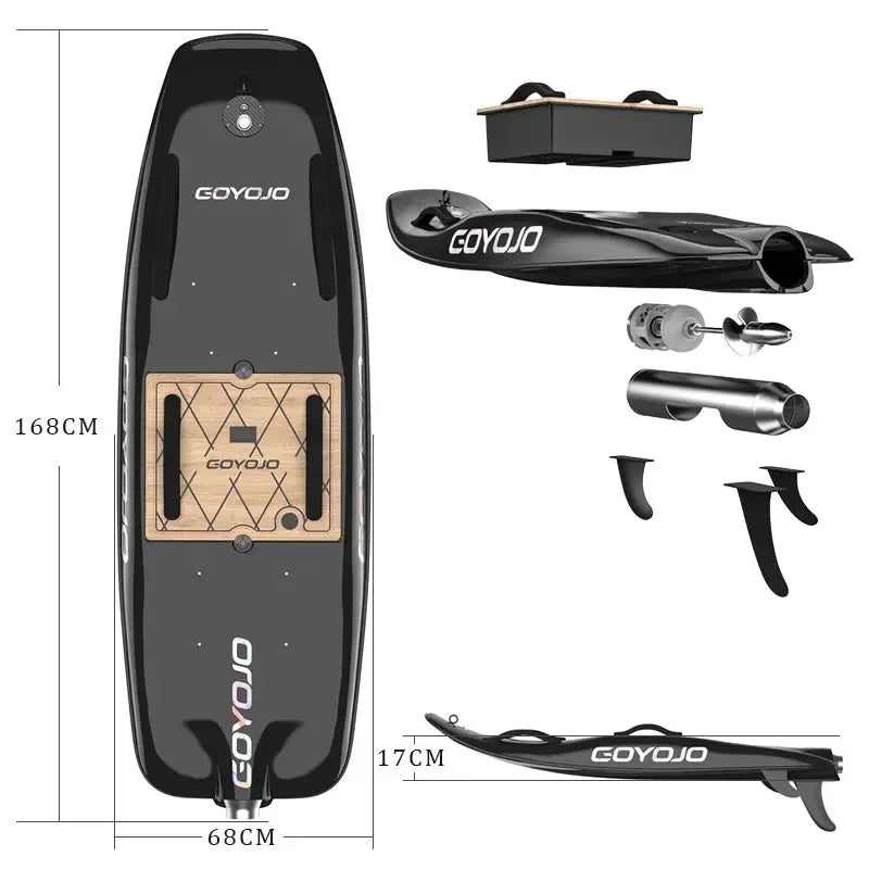 Carbon Fiber Electric Surfboard Jetboard 15KW Seaside Speed 65KMH