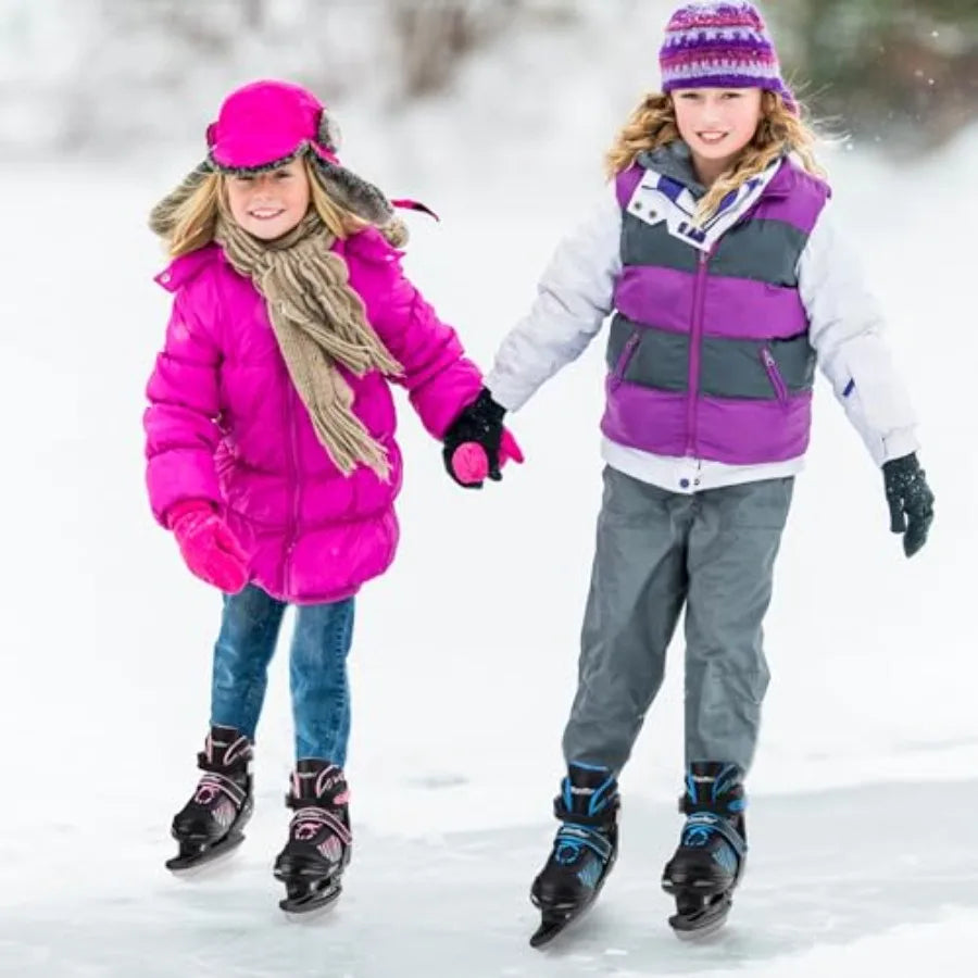 Adjustable Ice Skates For Kids Ages 4-12 Beginners Hockey