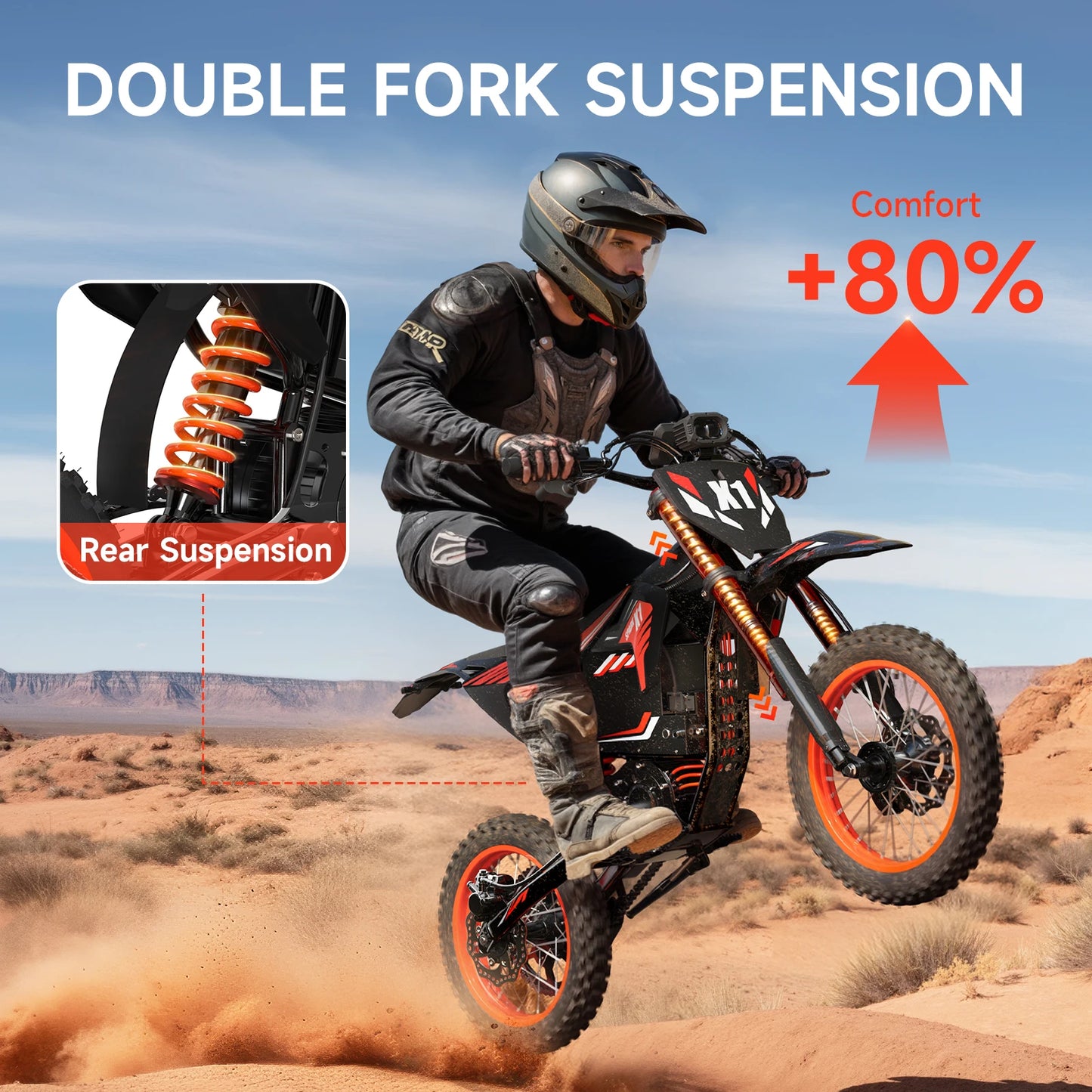 QRONGE X1 Spark Electric Dirt Bike 4500W Peak EBike