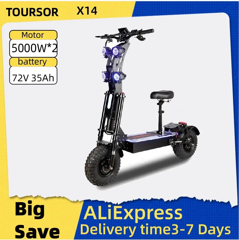 TOURSOR X14 4000W Dual Motor Foldable Electric Scooter