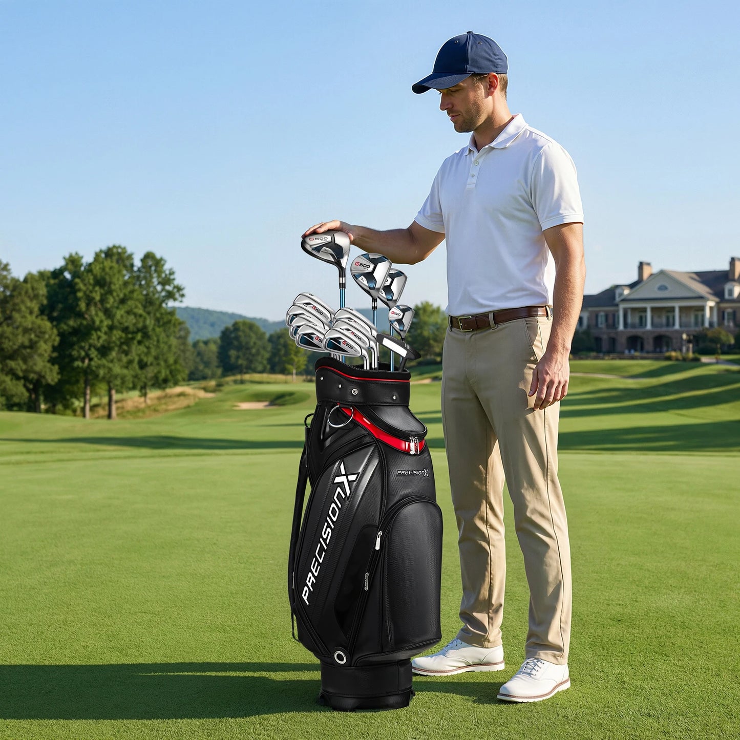 Men's Golf Club Set With Bag And Club Covers
