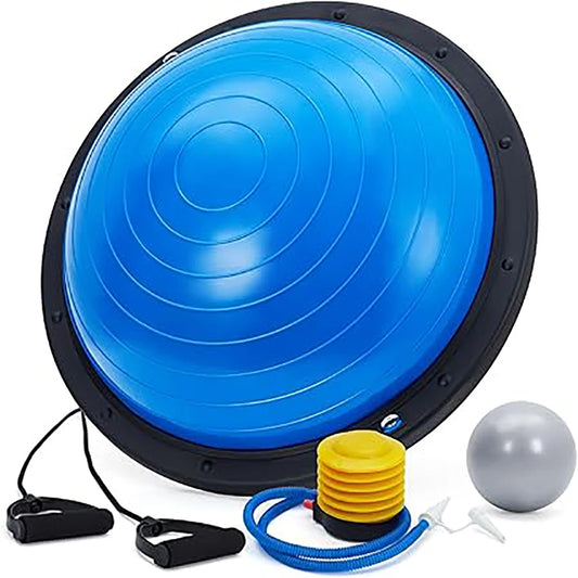 Half Exercise Ball Balance Trainer With Bands And Pump Yoga