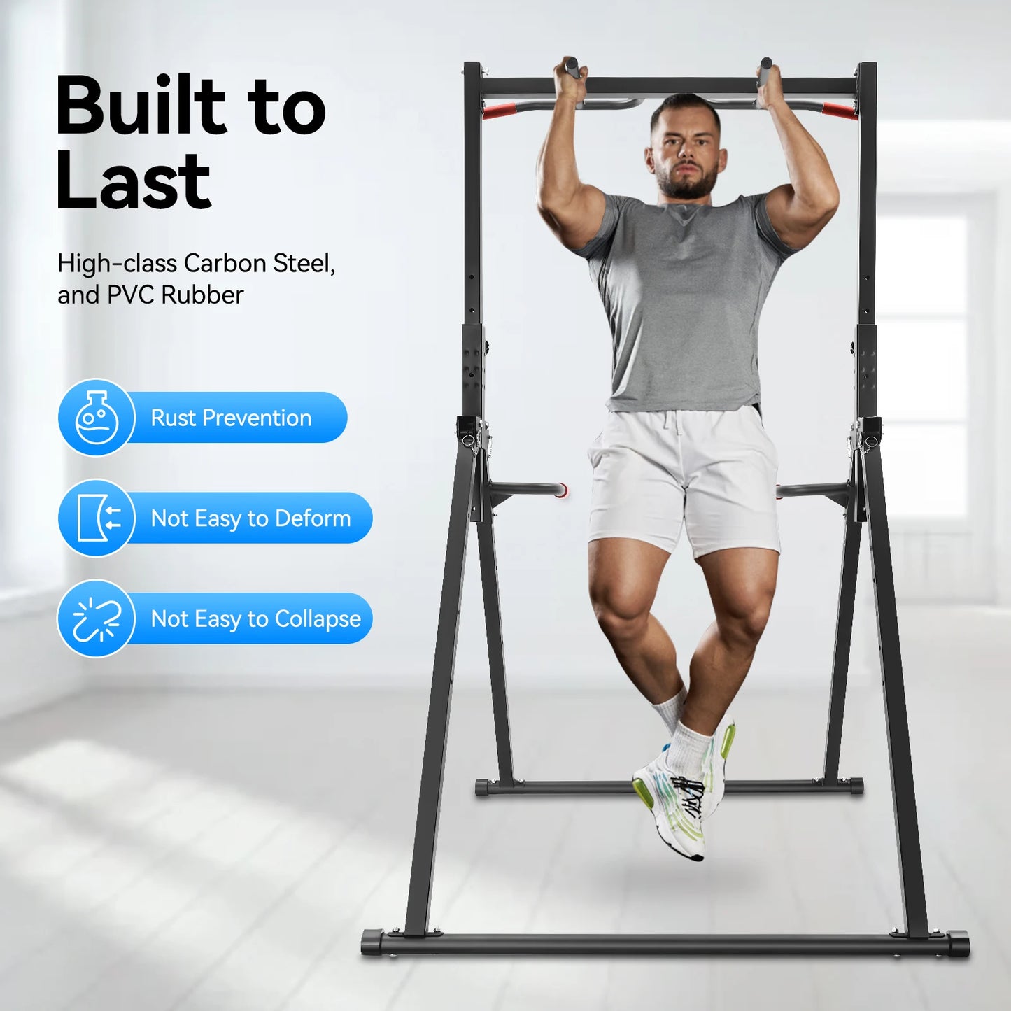 Adjustable Pull Up Station Foldable Triangle Bar 200kg Load