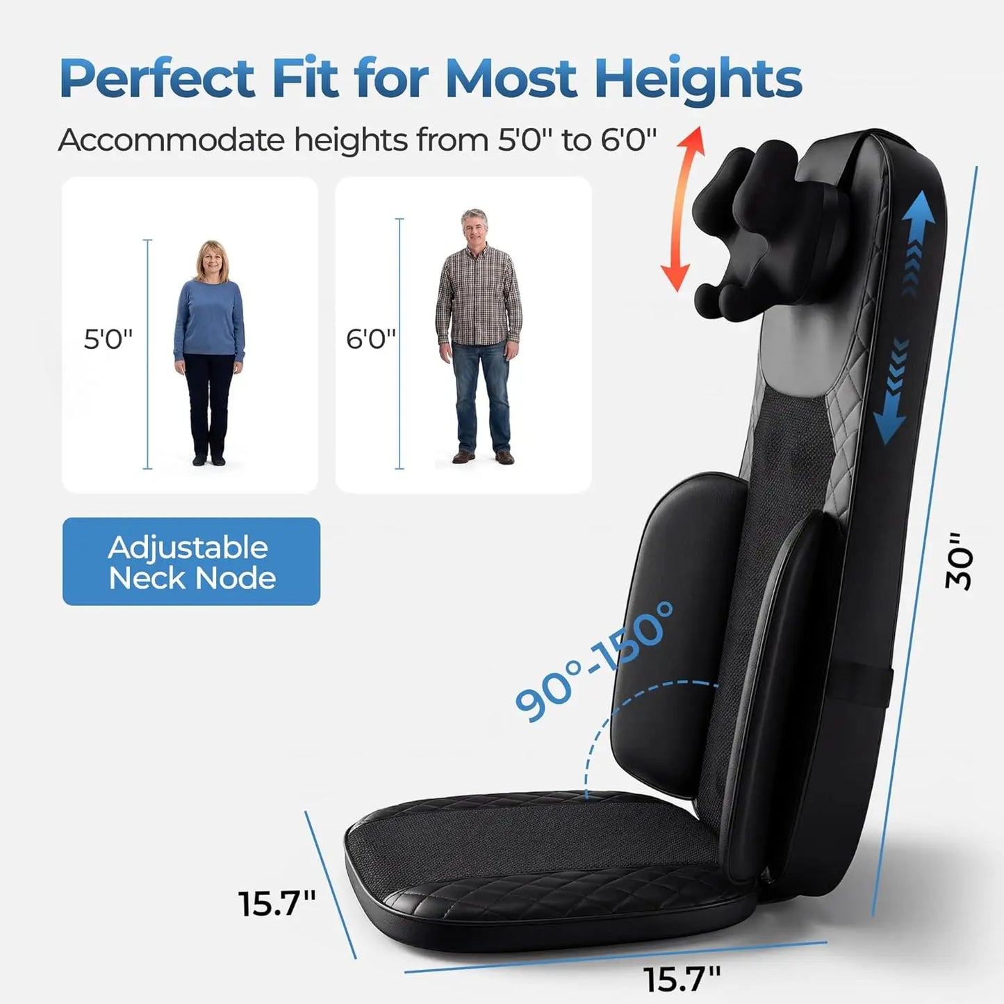 HIMOUTA 3 In 1 Shiatsu Back Massage Cushion With Heat